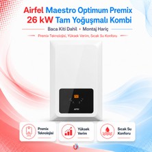 Airfel Maestro Optimum Premix 26 Kw Tam Yoğuşmalı Kombi (Baca Kiti Dahil) (Montaj Hariç)