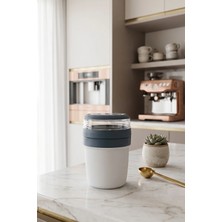 Kitchen Life Take'n Go Hazır Kapaklı Pratik Kaşıklı Taşınabilir Yoğurt Müsli Saklama Kabı 650 ml