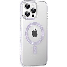 Drop Tedarik Joko Apple Iphone 15 Pro Move Taşlı Magsafe Kapak - Lila