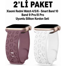 Dexmon Redmi Watch 4/5/6 - Smart Band 9 Pro/8 Pro Uyumlu Leopar Desen Silikon Kordon Seti