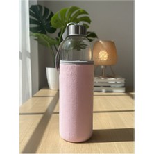 Empressco Kadife Kaplı 750 ml Cam Matara, Şık ve Dayanıklı Seyahat Için
