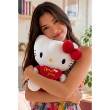 Sole Hello Kitty Peluş Oyuncak Kırmızı 30 cm – Kalpli I Love You Sevgiliye, Kıza ve Arkadaşa Hediye