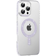 Drop Tedarik Joko Apple Iphone 16 Pro Move Taşlı Magsafe Kapak - Lila