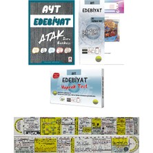 Pano Yayınları Ayt Edebiyat Atak Soru Bankası + Çek Kopart Yaprak Test - Kutulu Yaprak Test Video Çözümlü Set + Özel Cetvel