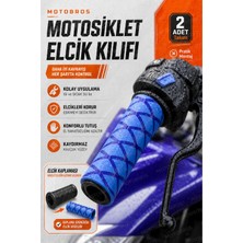 Motobros mavi Bajaj Pulsar NS200 Kauçuk Gidon Sarmalı Elcik Kılıfı Elcik Koruma