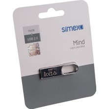 Simex 16GB Mind Secure+ 2.0 Metal USB Flash Bellek