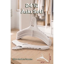 Porsima Harmoni 24 Adet Dolap Içi Düzenleyici Organizer Iç Içe Geçen Askı Tişört Gömlek Elbise Askısı Gri
