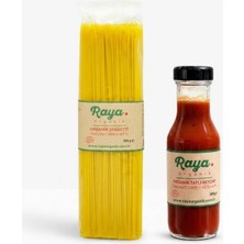 Raya Organik Organik Tatlı Ketçap 300 gr - Organik Spagetti Makarna 500 gr 2'li Set