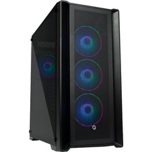 Frisby Frısby FC-9445G Dynamıc 850W 80+ Bronze 4X120MM Rgb Fan Mesh USB 3.0 Gamıng Siyah Kasa