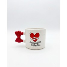 Palto Tasarım Sen Kendine Yetersin El Yapımı Krem Parlak Kurdele Kulp Kupa - El Işçiliği Hediyelik Kupa Bardak Mug