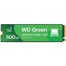 500 GB Wd Green SN3000 Pcı-4.0 5000MB/S 4100MB/S M2 Nvme SSD WDS500G4G0E