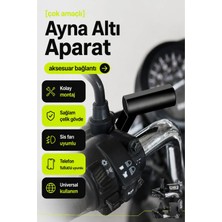 Motobros Motosiklet Çelik Ayna Bağlantı Telefon Tutucu Aparatı Sağlam Malzeme ile