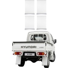 Otokap Universal Hyundai H100 Kamyonet Paçalık Takımı Ön Arka Beyaz Krom Detaylı 4 Lü Set Çamurluk Tozluk Aksesuar