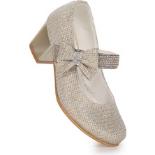 Kiko Kids Cameli Çupra Günlük Kız Çocuk 4 Cm Topuklu Abiye Ayakkabı