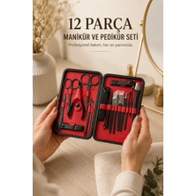 Moresun Buğz Paslanmaz Çelik Uçlu 17 Parça Profesyonel Manikür ve Pedikür Seti