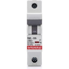 Moresun Buğz Eco Lounge Federal 1X25 A C Tipi 3ka Otomatik Sigorta Fm3-C 9EC-C0331-0D25
