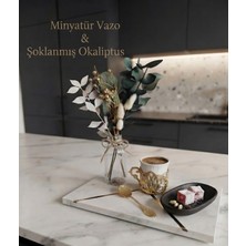 Nc Design Concept Premium Şoklanmış Çiçekli Mini Cam Vazo Seti (Vazo Boyu 10CM) - Cafe, Restoran, Ev ve Organizasyon Dekorasyonu Için Lüks Masaüstü Aksesuarı