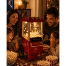 Moresun Buğz Sıcak Hava Popcorn Makinesi Yağsız Mısır Patlatıcı Nostaljik Tasarım