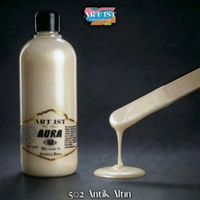 Art Ist Aura Tombul Metalik ve Sedefli Boya 500ML - Antik Altın