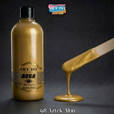 Art Ist Aura Tombul Metalik ve Sedefli Boya 500ML - Aztek Altın