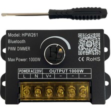 Hazar Led 220 Volt 1000 Watt Manuel Şerit LED Dimmer Bluetooth Müzik Denetleyicisi HPW261