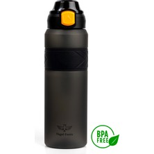 Empressco Matte Siyah Turmalin 1000ML Tritan Matara, Şık ve Dayanıklı Tasarım