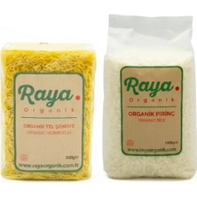Raya Organik Organik Pirinç 1 kg - Tel Şehriye 500 gr 2'li Set