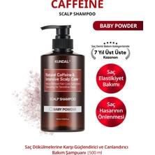 Kundal Kafein İçeren Dökülme Karşıtı Bakım Şampuanı Caffeine Scalp Shampoo 500ml (Baby Powder)