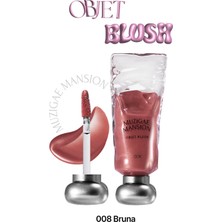 Hafif Yapılı, Ciltle Bütünleşen Parlak Bitişli Likit Allık MUZIGAE MANSION Objet Blush (008 Bruna)