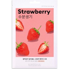 MISSHA Çilek Özlü Aydınlık ve Canlı Görünüm Sunan Yaprak Maske MISHA Airy Fit Sheet Mask (Strawberry)