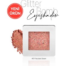 Cre'ars Mücevher Parlaklığında Yoğun Pigmentli Tekli Far Glitter Bomb Eyeshadow 01 Fairytale Gleam