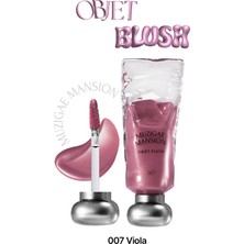 Hafif Yapılı, Ciltle Bütünleşen Parlak Bitişli Likit Allık MUZIGAE MANSION Objet Blush (007 Viola)
