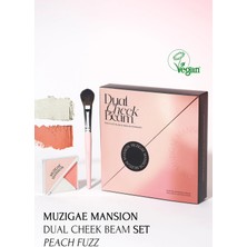 Muzigae Mansion Allık ve Aydınlatıcı Paleti + Fırça Seti Dual Cheek Beam Set (02 Peach Fuzz)