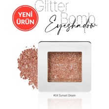 Cre'ars Mücevher Parlaklığında Yoğun Pigmentli Tekli Far Glitter Bomb Eyeshadow 04 Sunset Gleam
