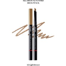 İnce Altıgen Uçlu Kaş Kalemi CLIO Kill Brow Auto Hard Brow Pencil (02 Light Brown)