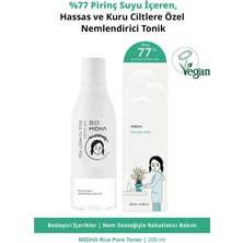 MIDHA %77 Pirinç Suyu İçeren, Hassas ve Kuru Ciltlere Özel Nemlendirici Tonik Rice Pure Toner