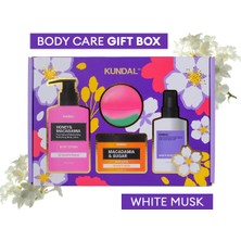 Kundal Yoğun Nemlendirme Etkili Dörtlü Vücut Bakım Hediye Seti Bath & Body Gift Edition (WHİTE MUSK)