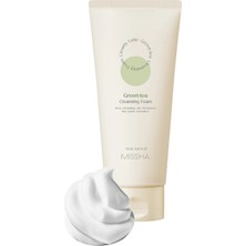 MISSHA Yağlanma Karşıtı Bakım Sağlayan Yüz Temizleme Köpüğü Creamy Latte Cleansing Foam (GREEN TEA)