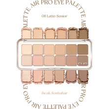 Hafif Dokulu Yoğun Renklere Sahip Göz Farı Paleti CLIO Pro Eye Palette Air (08 Latte Senior)