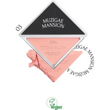 Ciltle Bütünleşen ve Pürüzsüzleştiren, Yumuşak Dokulu Allık MUZIGAE MANSION Fitting Blush (03)