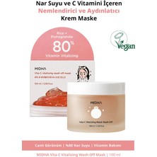 MIDHA Nar Suyu ve C Vitamini İçeren Aydınlatıcı Krem Maske Vita C Vitalizing Wash Off Mask