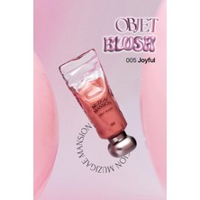 Hafif Yapılı, Ciltle Bütünleşen Parlak Bitişli Likit Allık MUZIGAE MANSION Objet Blush (005 Joyful)