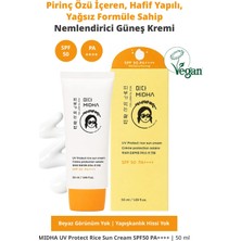 MIDHA Hafif Yapılı Yağsız Formüle Sahip Nemlendirici Güneş Kremi UV Protect Rice Sun Cream SPF50