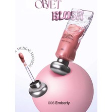 Hafif Yapılı, Ciltle Bütünleşen Parlak Bitişli Likit Allık MUZIGAE MANSION Objet Blush (006 Emberly)