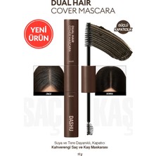 Dashu Suya ve Tere Dayanıklı, Kapatıcı Kahve Saç-Kaş Maskarası Daily Dual Hair Cover Mascara [Brown]