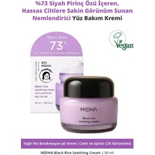 MIDHA Hassas Ciltlere Sakin Görünüm Sunan Nemlendirici Yüz Bakım Kremi Black Rice Soothing Cream