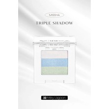 MISSHA Yumuşak Dokulu, Dökülme Yapmayan 3 Renkli Göz Farı Triple Shadow (22 Milky Lagoon)