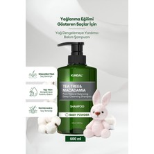 Sorunlu Saç Derisine Özel Şampuan KUNDAL Tea Tree & Macadamia Deep Cleansing Shampoo (Baby Powder)