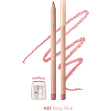 Kremsi Formüle Sahip Dudak Kalemi ve Kalemtıraş Seti CLIO Velvet Lip Pencil Set 01 Rosy Pink