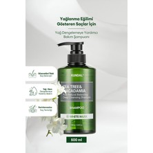 Sorunlu Saç Derisine Özel Şampuan KUNDAL Tea Tree& Macadamia Deep Cleansing Shampoo 500ml White Musk